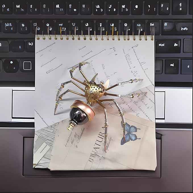 Mechanical Metal DIY 3D Insect Spider Model Brass Puzzle Assembly DIY for Family and Friends(Jumping Spider)