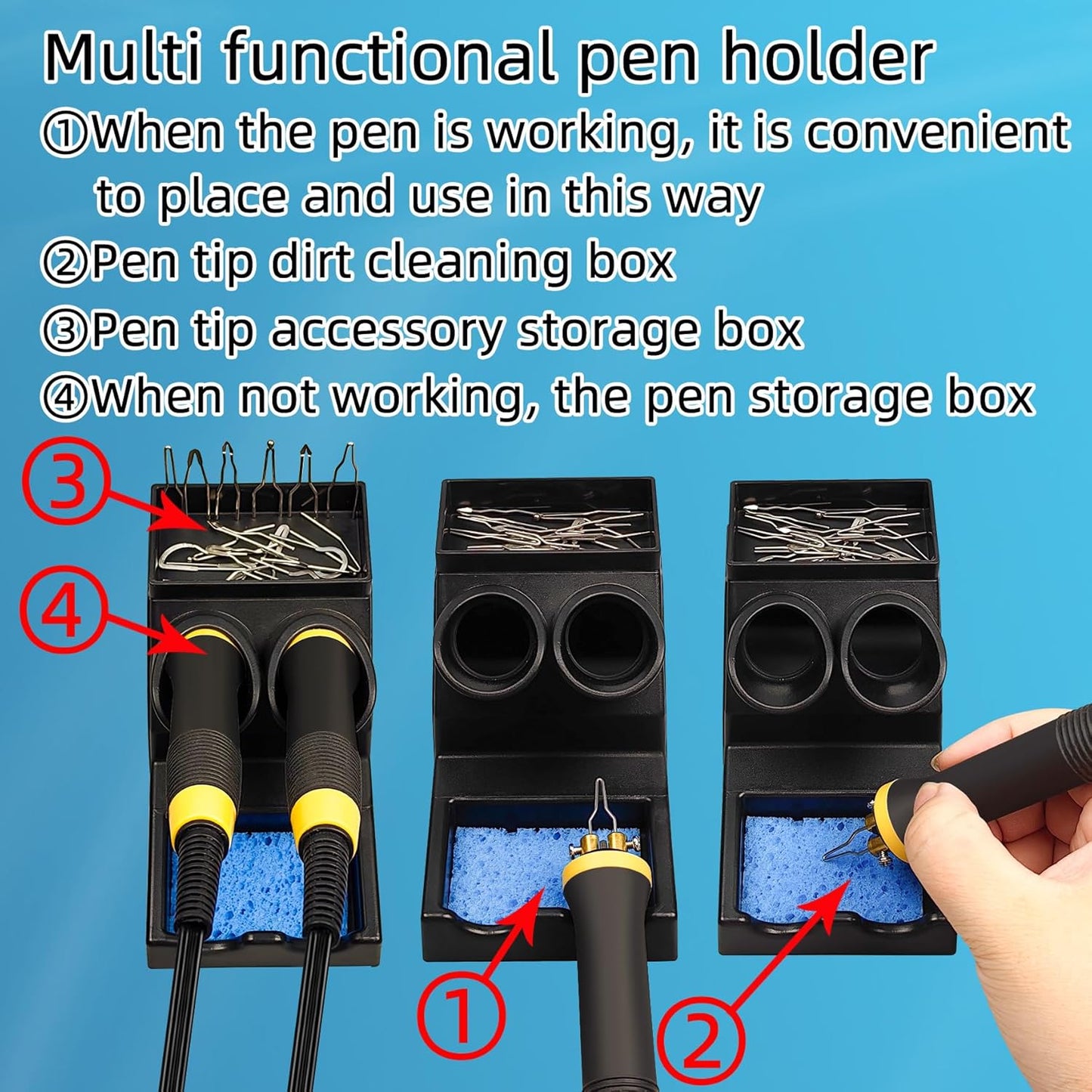 Wood Burning Tool, Wood Burner kit Pen 25~750℃, Wood Burning kit with Digital Thermometer Temperature Adjustable Temperature, 2 pyrographic Wood Burning pens, 30 Wood Burning Pen Tips - Crafty Corner