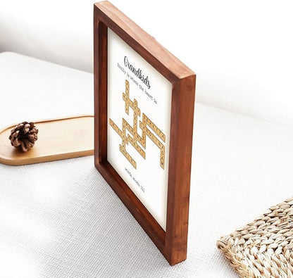 Personalized Crossword Family Name Wall Art Decor Living Room Customized Family Letter Title Name Puzzle for Gift for Lovers, Valentine's Day, Christmas, Birthday, Anniversary Scrabble Wooden Frame