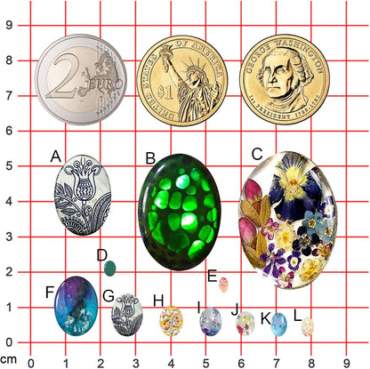 FUNSHOWCASE Oval Cabochon Resin Epoxy Silicone Mold