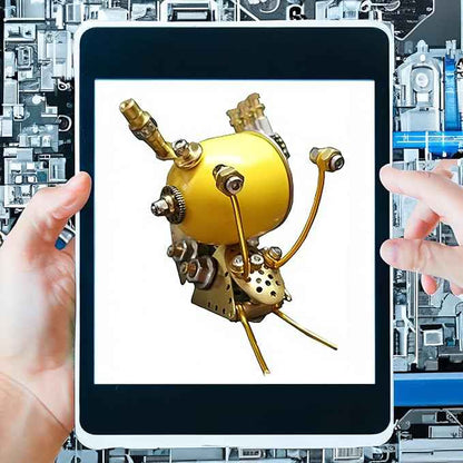 Mechanical Metal DIY 3D Insect Brass 3D Puzzles for Adults Snail Metal Models for Family and Friends (Snail-Y)