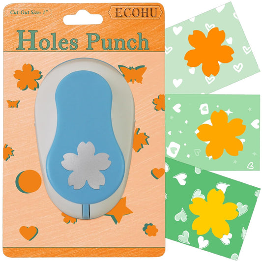 Flower Hole Punch for Craft Size Out 1-Inch, Cherry Blossoms Paper Punch Shapes, Craft Lever Handmade Paper, Tool Flower for Scrapbook, Festival Cards, DIY Arts - Crafty Corner