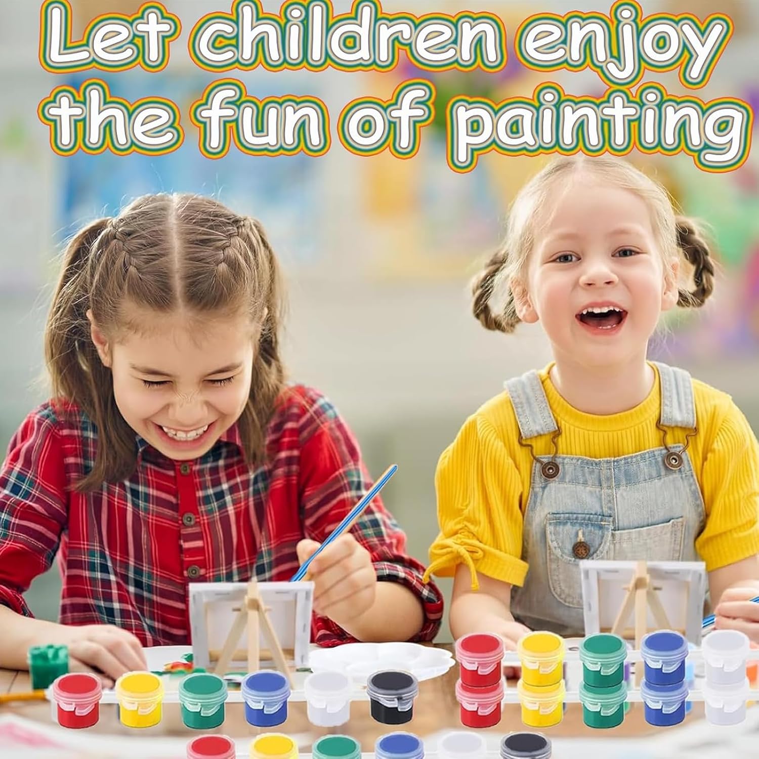 XINDUHUI 30 Pack Mini Acrylic Paint Set, 12 Colors Acrylic Paints Strips for Kids & Adults Craft Paint,420 PCS Kids Painting Kit Container Strips Storage for Home Birthday Classroom Party (420) - Crafty Corner