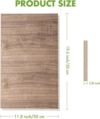 ROBOTIME 6Pcs 3mm Walnut Plywood, 1/8 Plywood Crafting Wood Sheets for Laser Cutting & Engraving, Thin Walnut Boards for Wood Project, 12"x20"