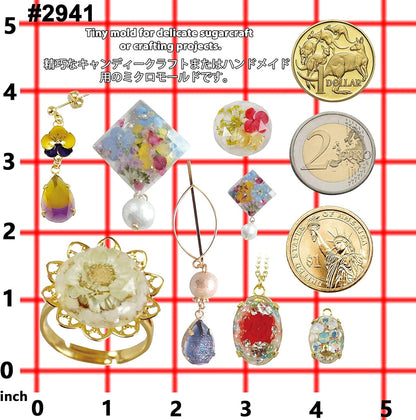 FUNSHOWCASE Cabochon Gemstone Silicone Mold for Resin Epoxy Jewelry Making, Cake Decoration, Cupcake Topper, Polymer Clay Craft