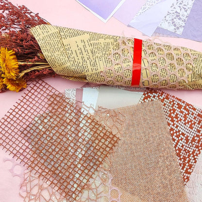 105 Sheets Scrapbook Paper Decorative Textured Paper, FineGood Mesh Fabric Assorted Set Craft Paper for Junk Journal Supplies Scrapbooking Planner Card Making