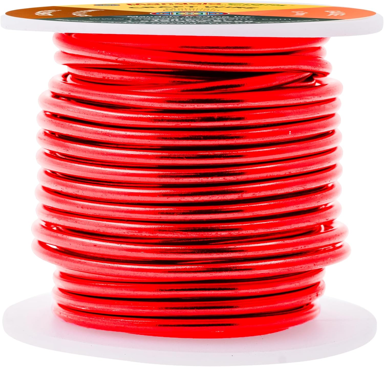 Mandala Crafts 8 Gauge Anodized Aluminum Craft Wire for Jewelry Making - 32 FT Colored Flexible Red Wire - Bendable for Bonsai Armature Crafting Sculpting - Crafty Corner