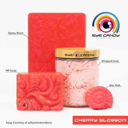 Eye Candy Pigments Premium Red Mica Powder - Cherry Blossom (50gr) - for Epoxy, Resin, Soap, Paint, Woodworking, Acrylic Pouring, Bath Bombs, Fishing Lures - DIY Arts and Crafts Additive