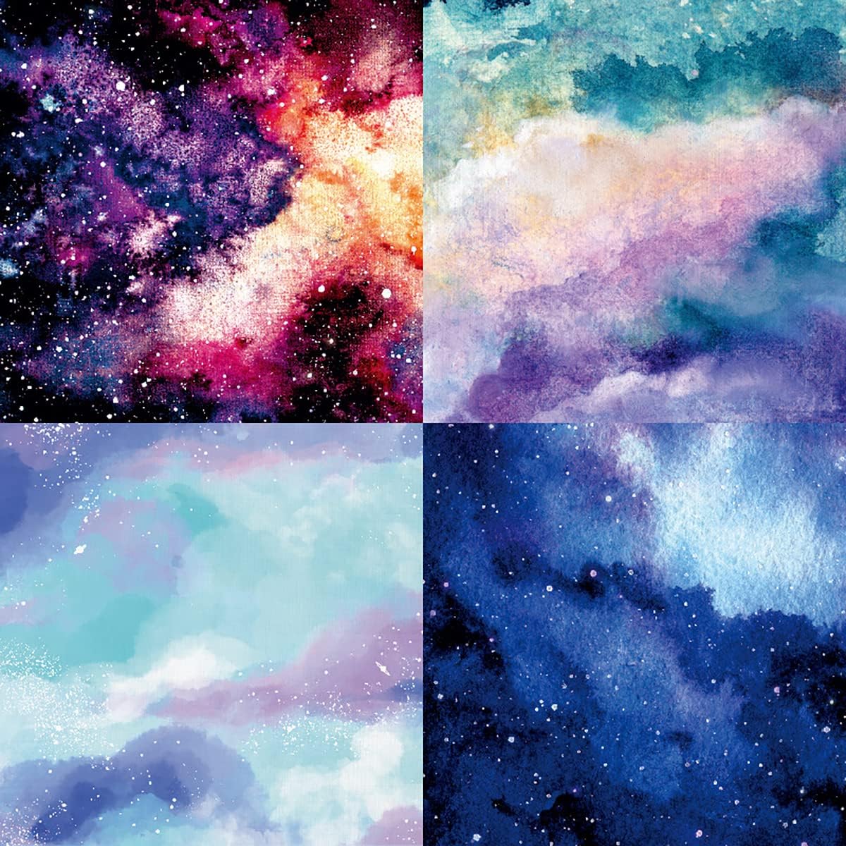 YASMEN Scrapbook Paper Pad, 24 Sheets Celestial Themed Mixture Colored Paper, 6"×6” Space Galaxy Cardstock Pads for Card Making,Designer Junk Journal, Planners, Background Borders Greeting Cards - Crafty Corner