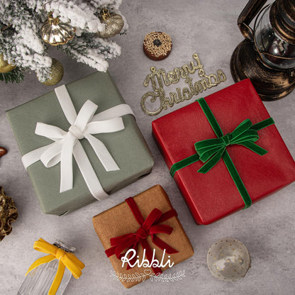 Ribbli Polyester Off White Velvet Ribbon,1 Inches Continuous10-Yard Spool,Christmas Ribbon for Gift Wrapping,Floral Bouquets, Home Decor - Crafty Corner