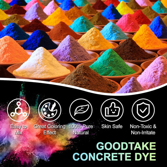 GOODTAKE Iron Oxide Powder, Green Concrete Color Pigment, Green Grout Colorant, Color Dye for Cement, Concrete, Clay, Pastel, Mortar, Grout, Mix DIY, Epoxy Resin (Green, 4 oz)
