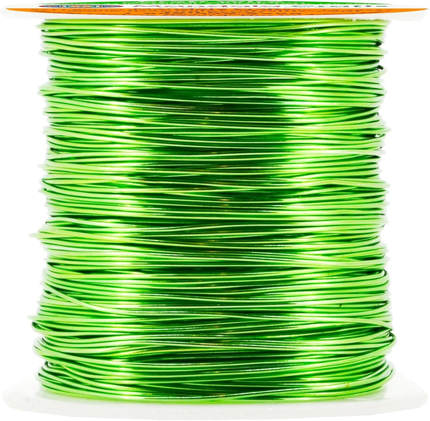 Mandala Crafts 22 Gauge Anodized Aluminum Craft Wire for Jewelry Making - 100 FT Colored Flexible Lime Green Wire - Bendable for Bonsai Armature Crafting Sculpting - Crafty Corner