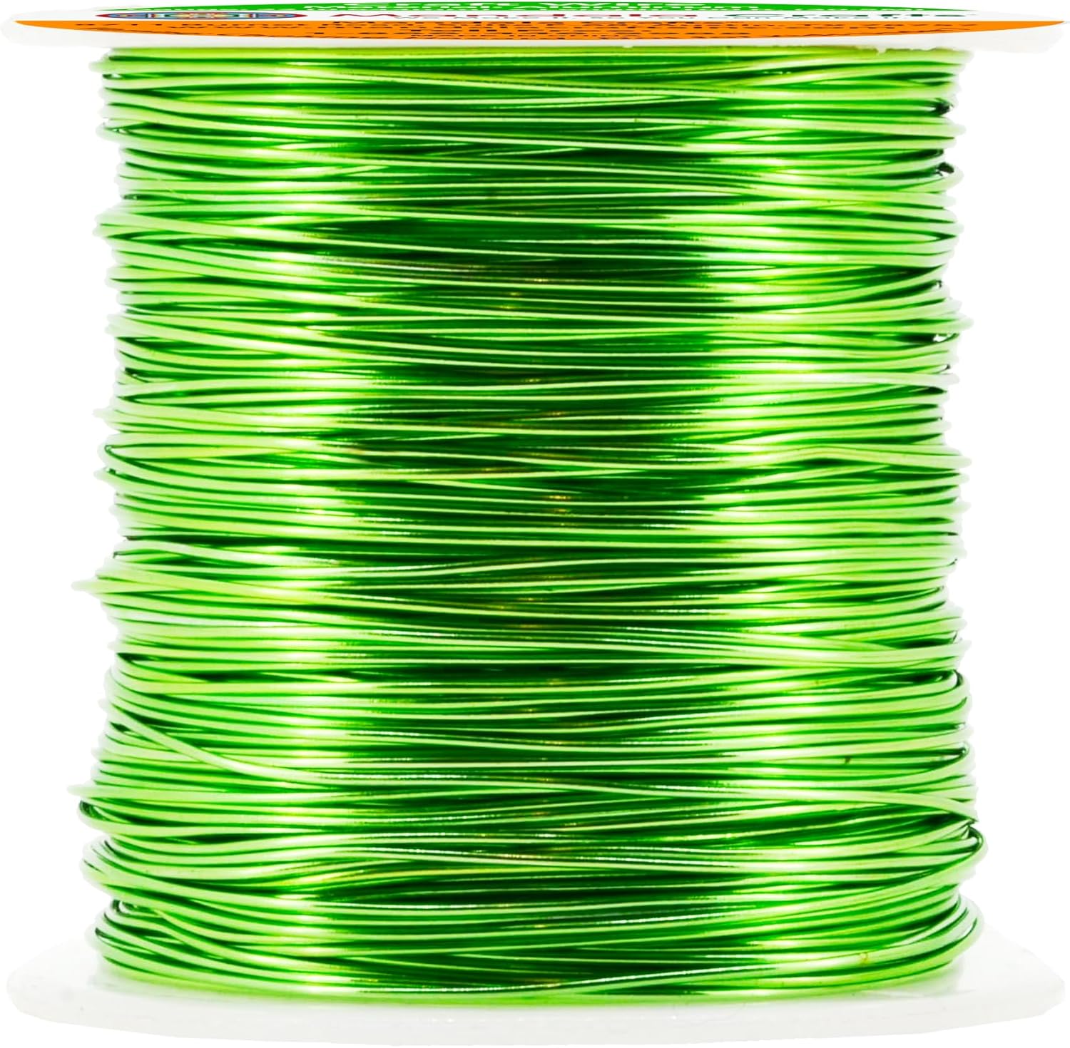 Mandala Crafts 22 Gauge Anodized Aluminum Craft Wire for Jewelry Making - 100 FT Colored Flexible Lime Green Wire - Bendable for Bonsai Armature Crafting Sculpting - Crafty Corner