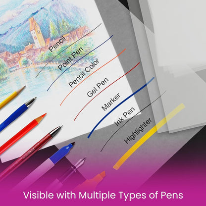 Tracing Paper 9 x 12 Inch - 50 Sheets 41lb/63gsm Transparent Vellum Paper for Sketching, Preliminary Drawing, Drafting & Overlays - Premium Translucent Tracing Paper for Pencil, Marker and Ink