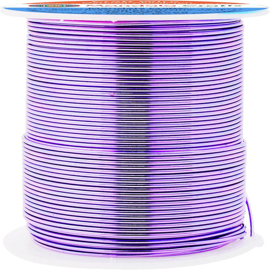 Mandala Crafts 20 Gauge Anodized Aluminum Craft Wire for Jewelry Making - 100 FT Colored Flexible Lavender Wire - Bendable for Bonsai Armature Crafting Sculpting - Crafty Corner