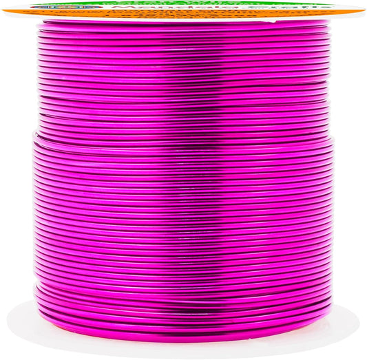 Mandala Crafts 22 Gauge Anodized Aluminum Craft Wire for Jewelry Making - 100 FT Colored Flexible Magenta Wire - Bendable for Bonsai Armature Crafting Sculpting - Crafty Corner