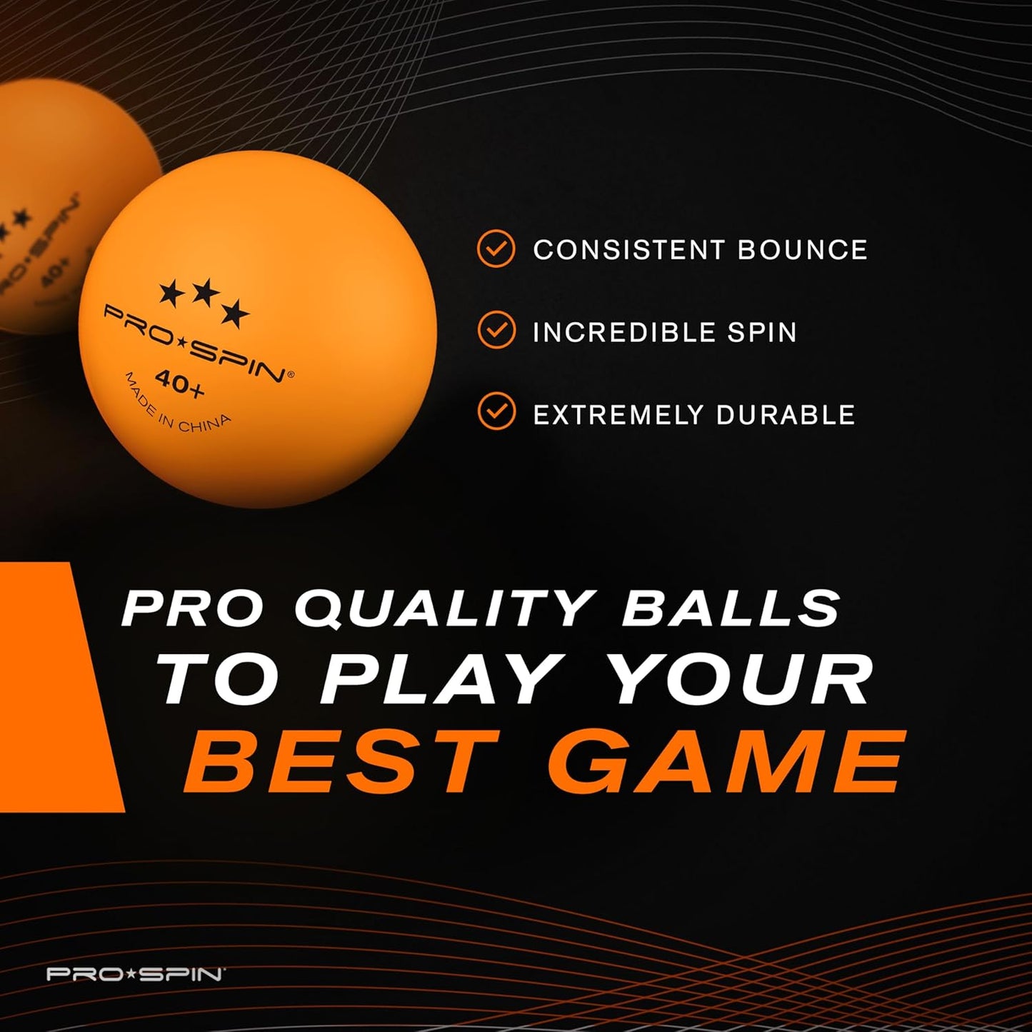 PRO SPIN Ping Pong Paddles - High-Performance Set with Premium Table Tennis Rackets, 3-Star Ping Pong Balls, Compact Storage Case | Professional Quality Ping Pong Paddle Set | Indoor & Outdoor Games