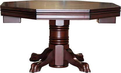 Combination 3 in 1 Poker/Game Table (Mahogany Finish)