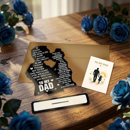 To My Dad Acrylic Plaque from Daughter, Meaningful Keepsake, I Love You Father Gift, Unique Daughter Present, Best Ever Appreciation Idea, Perfect for Father’s Day Celebration