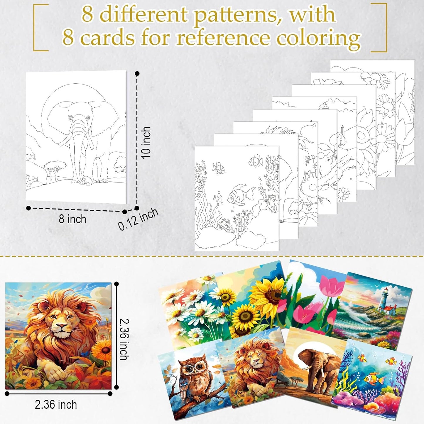 Cholemy 36 Pcs Paint and Sip Kit for Adults 8''x10'' Pre Drawn Canvas for Painting DIY Afro Acrylic Painting Kit Wood Easel Brushes Date Night Bulk for Christmas Party Gifts(Plants Animals) - Crafty Corner