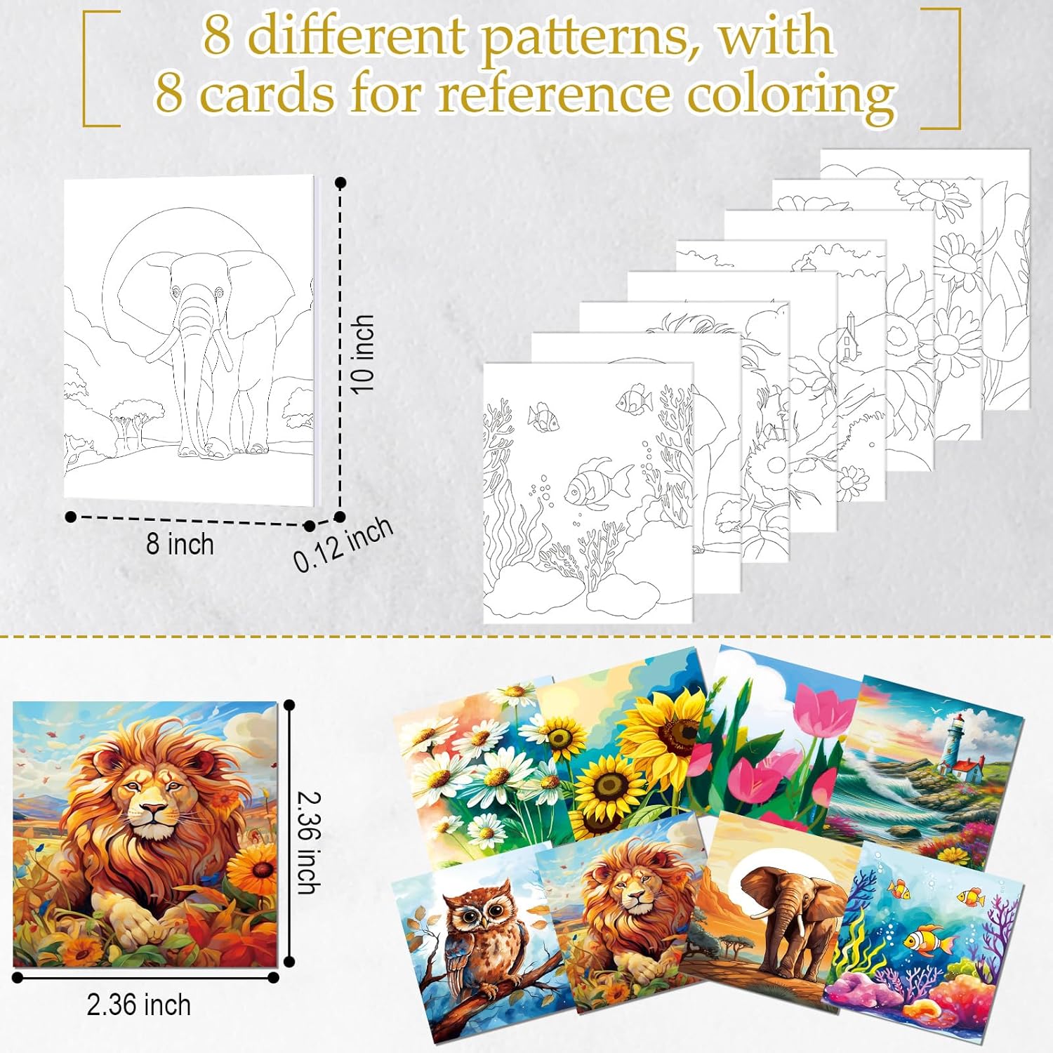 Cholemy 36 Pcs Paint and Sip Kit for Adults 8''x10'' Pre Drawn Canvas for Painting DIY Afro Acrylic Painting Kit Wood Easel Brushes Date Night Bulk for Christmas Party Gifts(Plants Animals) - Crafty Corner