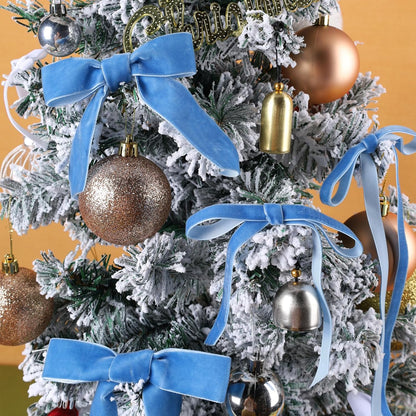 LaRibbons Thin Velvet Ribbon 1 Inch x 25 Yards, Dusty Blue Velvet Ribbon for Christmas Tree, Gift Wrapping, Wreath Bow, Outdoor Decoration - Crafty Corner