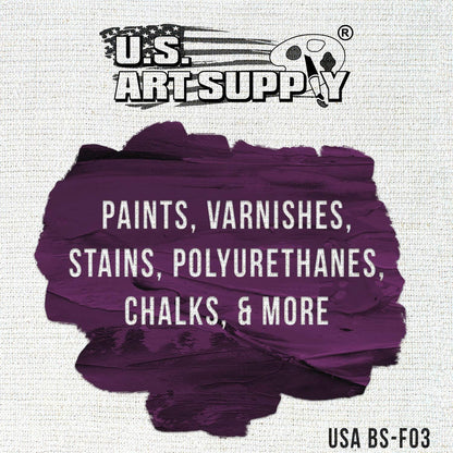 US Art Supply 3 inch Foam Sponge Wood Handle Paint Brush Set (Value Pack of 15) - Lightweight, durable and great for Acrylics, Stains, Varnishes, Crafts, Art