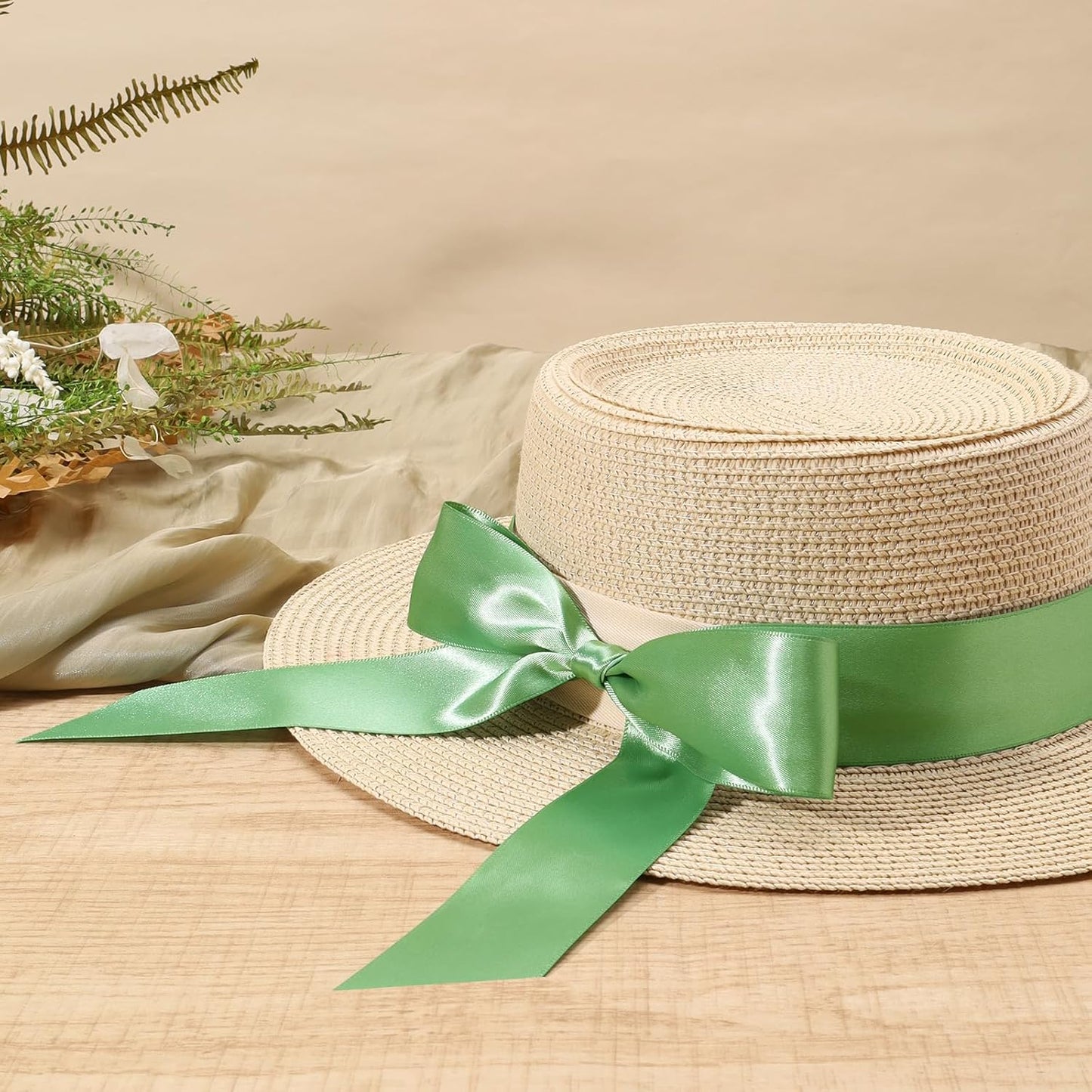 LaRibbons Sage Green Satin Ribbon 1 Inch 50 Yards Luxury Double Faced Green Silk Ribbon for Flower Bouquet Crafts Gift Wrapping Wedding Decoration - Crafty Corner