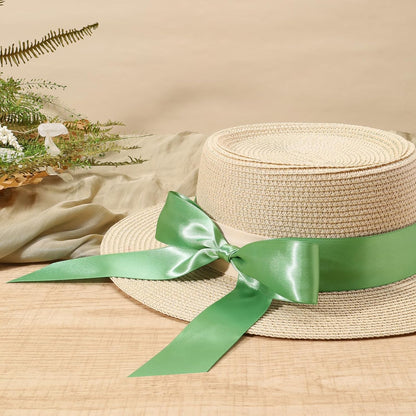 LaRibbons Sage Green Satin Ribbon 1 Inch 50 Yards Luxury Double Faced Green Silk Ribbon for Flower Bouquet Crafts Gift Wrapping Wedding Decoration - Crafty Corner