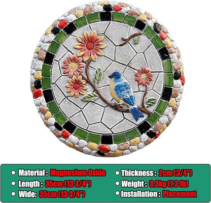 Stepping Garden Stone 1/3 / 6 Pack Step Stone for Yard Pool, Outside Garden Stepping Stone for Yard, Butterfly Dragonfly Gardening Gifts Stairs for Mothers Day (Color : Hummingbird)