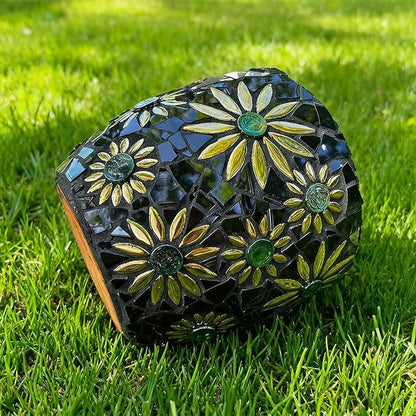 Artspac Petal Ceramic Mosaic Tiles for Crafts, 200g Golden Flower Tiles Mosaic Pieces for Christmas DIY Crafts, Holiday Mosaic Art & Garden Decor