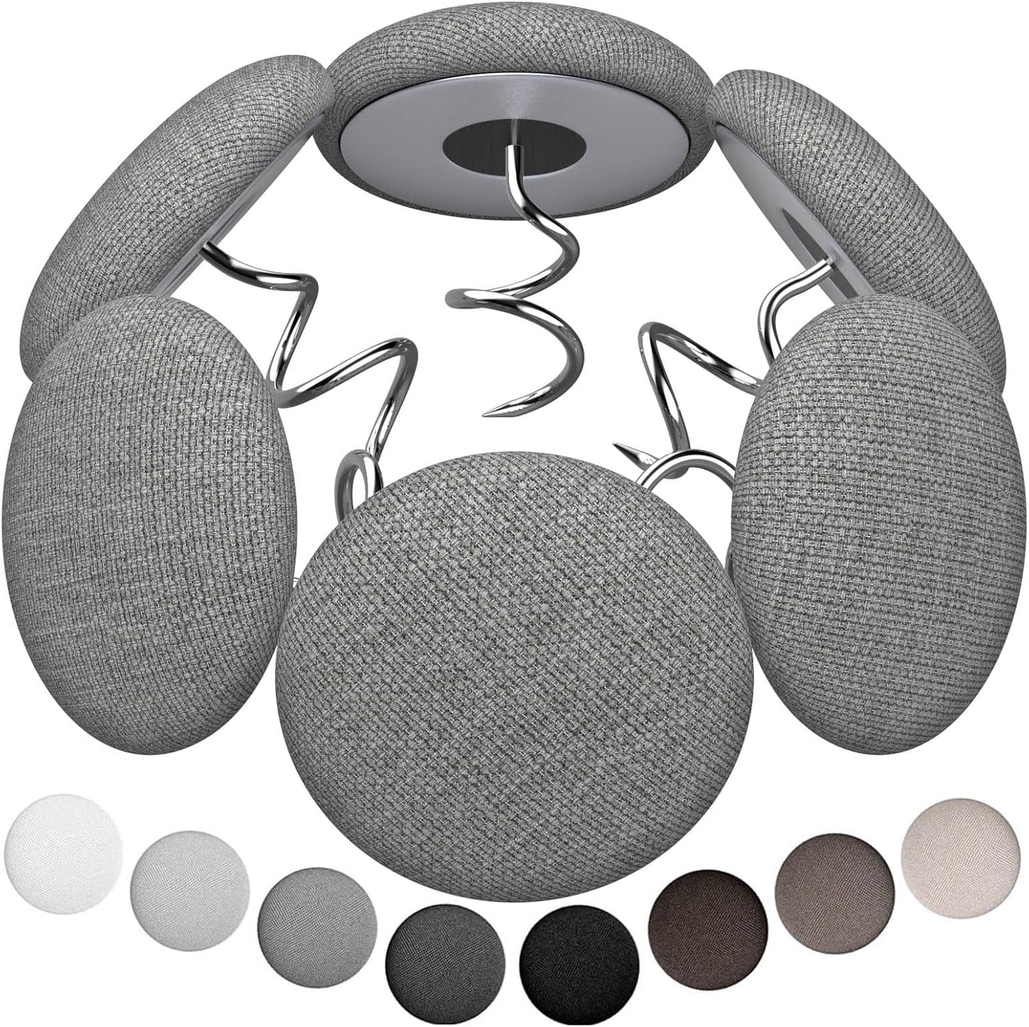 Linen Fabric-Covered Twist Pins - 8 Colors Upholstery Pins & Bed Skirt Pins -Used to Secure Sofa Cushion, Armrest Covers, Furniture & Bed Skir (12, Middle Gray)
