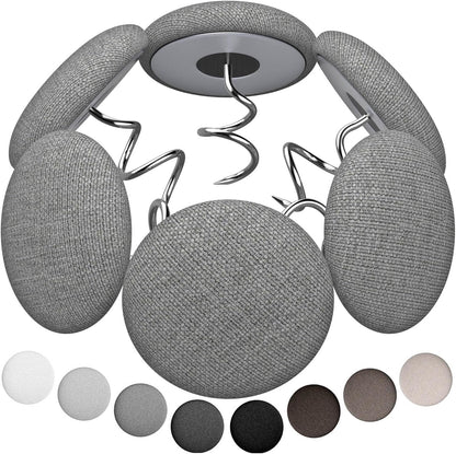 Linen Fabric-Covered Twist Pins - 8 Colors Upholstery Pins & Bed Skirt Pins -Used to Secure Sofa Cushion, Armrest Covers, Furniture & Bed Skir (12, Middle Gray)