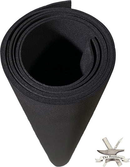Shape Retention EVA Cosplay Foam - 2mm Thick (Black) X-Large 35”x59” High Density EVA Craft Foam Sheets - Premium 85 kg/m3 Heat Shape Material for DIY, Comic, Con or Halloween Costumes - The Foamory