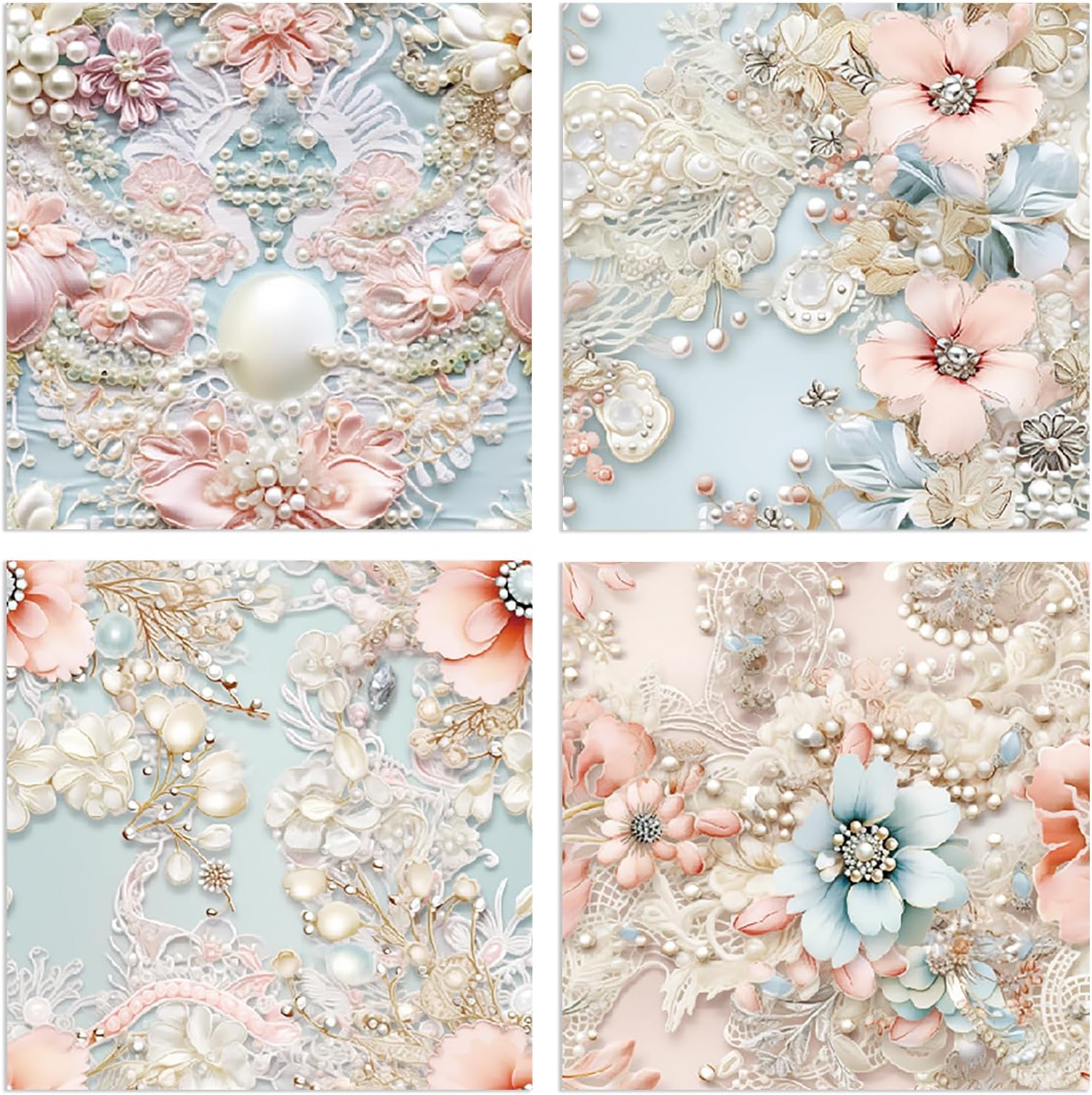 Scrapbook Paper 6X6, Card Making Supplies, Single-Sided Cardstock Paper Pads, Decorative Craft Paper, Pearlescent Bloom Pattern Paper Pack, Decopodge Papers, Scrapbooking junk journal Supplies-24 PCS - Crafty Corner