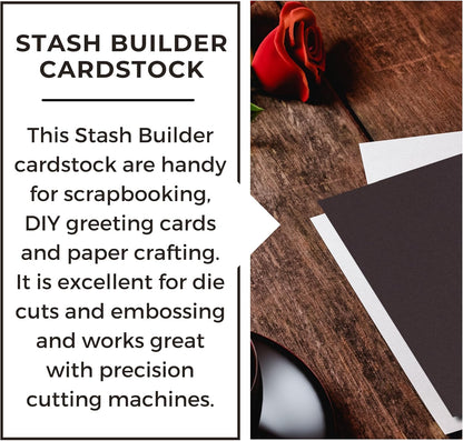 PA Paper Accents Stash Builder Cardstock 8.5" x 11" Chocolate Brown, 65lb colored cardstock paper for card making, scrapbooking, printing, quilling and crafts, 25 piece pack