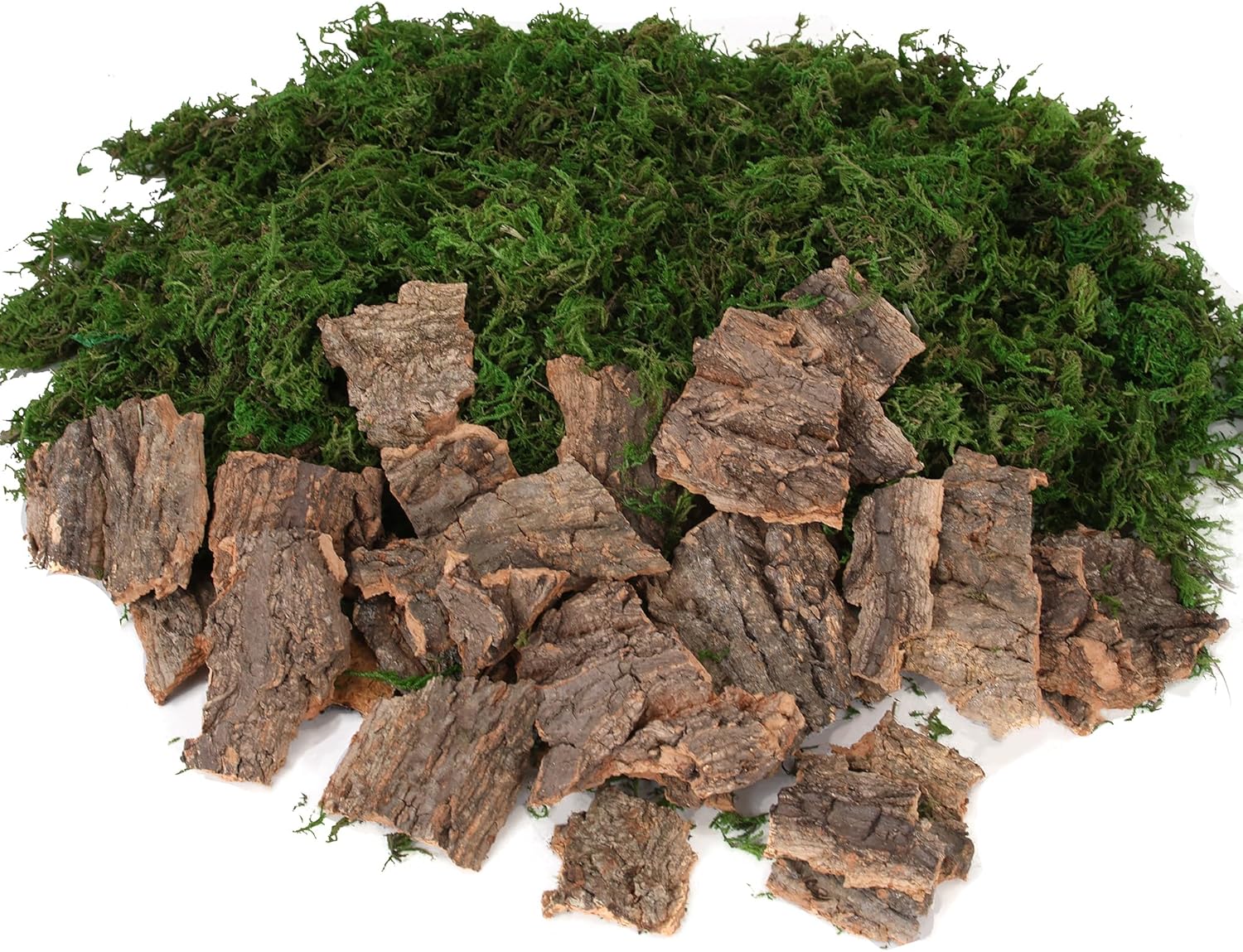 BYHER Fake Moss for Crafts, Assorted Treebark Fairy Garden Accessories Green Moss for Decorating, Tree Bark for Crafts, Terrarium, Floral Arrangements (Forest Green) - Crafty Corner