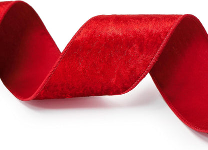 Red Velvet Ribbon 2.5 Inch x 10 Yards for Christmas Tree Topper Home Decoration Wreath Gift Wrapping DIY Craft - Crafty Corner