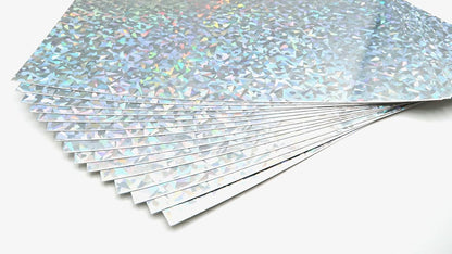 TGXRZX Metallic Cardstock Paper,holographic cardstock,Size 8 "x 11" (250gsm),15PCS,Mirror Finish Gold Foil Board for Crafting,Invitations,and Decorations,Die Cut and Plotter,Card Making(Broken glass)