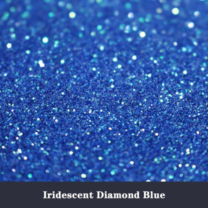 High Capacity 260g Iridescent Fine Glitter,Shaker Bottle for Epoxy Resin DIY Craft,Rainbow for Nail Art Face Body Glitter Tumbler Making (IRI Diamond Blue)