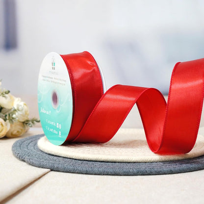 CT CRAFT LLC Satin Wired Ribbon 1.5 Inch x 20 Yards Red for Christmas Home Décor Gift Wrapping Tree Topper Bow Wreath DIY Crafts, - Crafty Corner