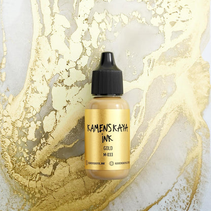 Metallic Alcohol Ink Set: Gold Alcohol Ink, 3 pcs 0.51 fl oz (15 ml) Each