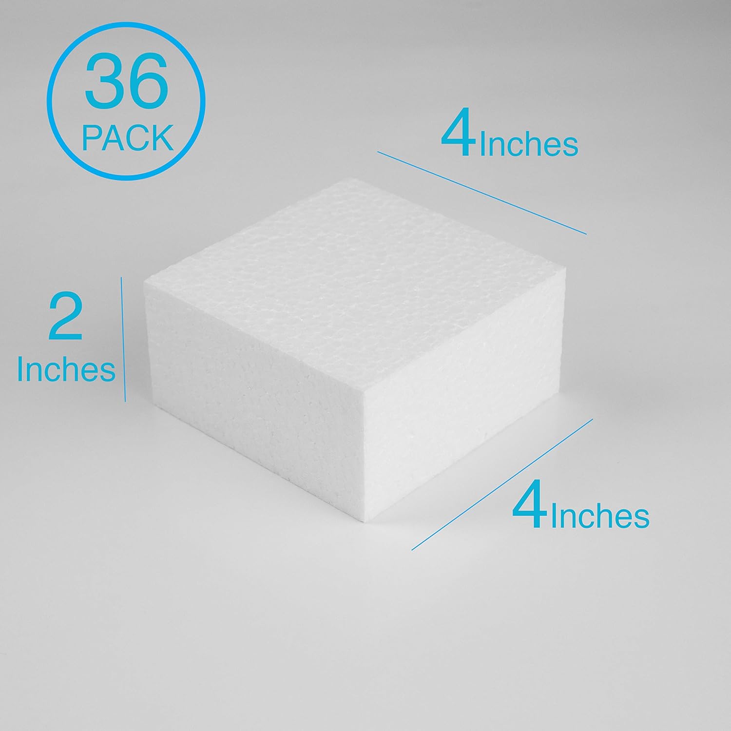 Silverlake 4x4x2 Craft Foam for Styrofoam Block Projects (36-Pack) - Crafty Corner