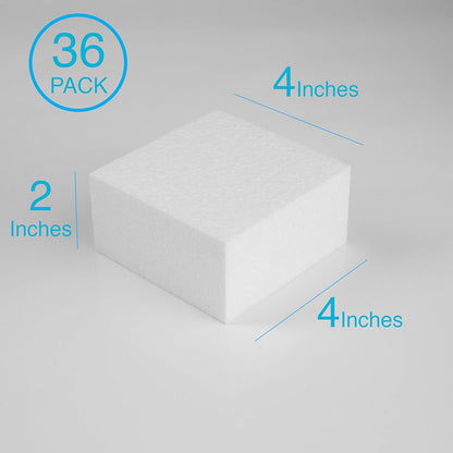 Silverlake 4x4x2 Craft Foam for Styrofoam Block Projects (36-Pack) - Crafty Corner