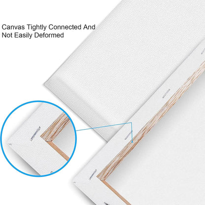 ESRICH 11x14 Canvases for Painting, 24 Pack Blank White Canvases for Painting - Cotton Paint Canvases for Oil, Acrylic & Watercolor Paint.