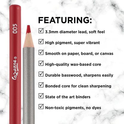 Creative Mark Cezanne Premium Colored Pencils Medium Gray 6 Pack - Highly-Pigmented Drawing Pencils - Coloring Pencils for Drawing, Blending, Coloring, and More
