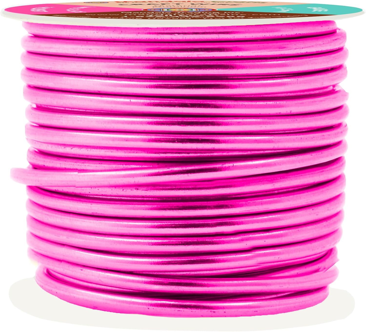 Mandala Crafts 10 Gauge Anodized Aluminum Craft Wire for Jewelry Making - 32 FT Colored Flexible Hot Pink Wire - Bendable for Bonsai Armature Crafting Sculpting - Crafty Corner