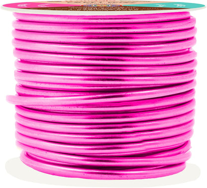 Mandala Crafts 10 Gauge Anodized Aluminum Craft Wire for Jewelry Making - 32 FT Colored Flexible Hot Pink Wire - Bendable for Bonsai Armature Crafting Sculpting - Crafty Corner