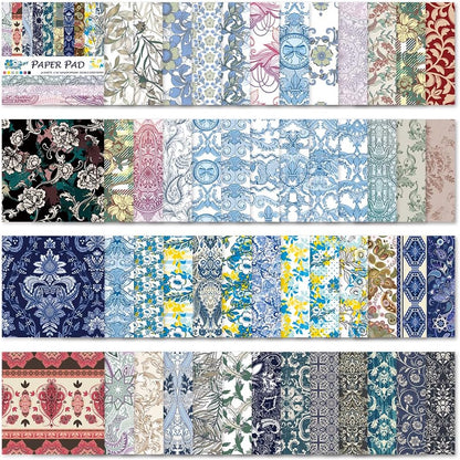 Square Origami Paper 6x6 Double Sided 50 Sheets 50 Colors 70GSM Origami Kit Japanese Chiyo Easy Fold Arts Crafts DIY Handwork Beginner Baroque - Crafty Corner