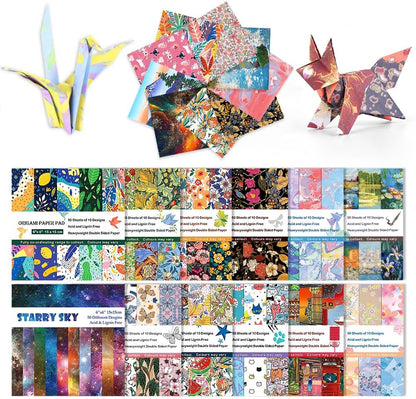 12 Different Packs Full Collection Origami Paper Kit 6 Inch Square Double Sided Color Vivid Colors Creation Easy Fold Paper Set Hand Crafts Paper Arts Creativity.01 - Crafty Corner